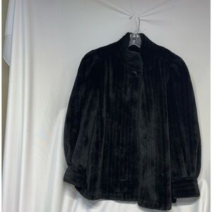 Casper 1960s Vintage Borgessa Styled by Casper Black  Fur coat M